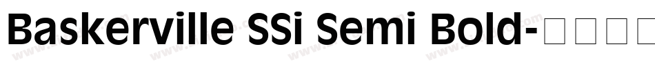 Baskerville SSi Semi Bold字体转换